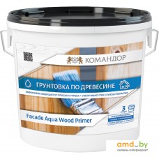 Алкидная грунтовка Командор Facade Aqua Wood Primer 3 л