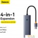 USB-хаб  Baseus Flite Series 4-Port USB-A Hub B0005280A813-01. Фото №10