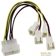 Кабель Akasa Molex - 3-pin AK-CB001 (0.15 м, черный/желтый)