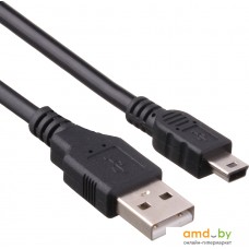 Кабель ExeGate EX-CC-USB2-AMminiBM5P-1.0 USB Type-A - miniUSB (1 м, черный)