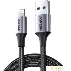 Кабель Ugreen US199 60157 USB Type-A - Lightning (1.5 м, черный)