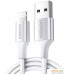 Кабель Ugreen US199 60162 USB Type-A - Lightning (1.5 м, серебристый). Фото №1