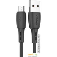 Кабель Vipfan X05 USB Type-A -microUSB (2 м, черный)