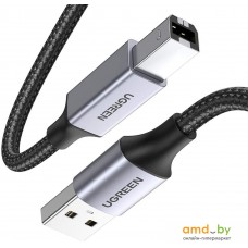 Кабель Ugreen US369 80802 USB Type-A - USB Type-B (1.5 м, черный)