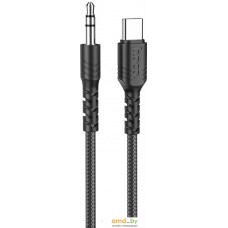 Кабель Hoco UPA17 USB Type-C - Jack 3.5 (1 м, черный)