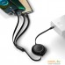 Кабель Baseus Bright Mirror One-For-Three Retractable Data Cable USB-C - M+L+C 100W CAMJ010201. Фото №11