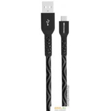 Кабель Atomic Flexstick USB-microUSB 1.5 м (черный/серый)