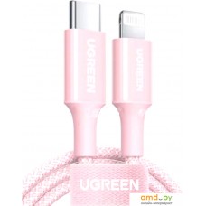 Кабель Ugreen US532 90450 USB Type-C - Lightning (1 м, розовый)