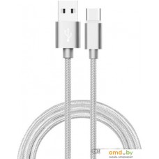Кабель Atom USB Type-C 3.1 - Lightning (1 м, серебристый)