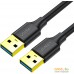 Кабель Ugreen US128 90576 USB Type-A - USB Type-A (3 м, черный). Фото №1