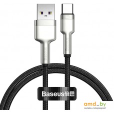 Кабель Baseus Cafule Series Metal Data Cable USB Type-A - Type-C 66W CAKF000201 (2 м, черный)