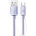 Кабель Baseus Crystal Shine Series CAJY000505 USB Type-A - USB Type-C (2 м, фиолетовый). Фото №2