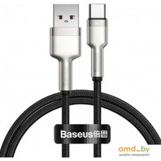 Кабель Baseus Cafule Series Metal Data Cable USB Type-A - Type-C 66W CAKF000101 (1 м, черный)