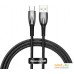 Кабель Baseus Glimmer Series Fast Charging Data Cable USB Type-A - Type-C 100W CADH000501 (2 м, черный). Фото №1