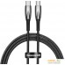 Кабель Baseus Glimmer Series Fast Charging Data Cable USB Type-C - Type-C 100W CADH000701 (1 м, черный). Фото №1