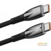 Кабель Baseus Glimmer Series Fast Charging Data Cable USB Type-C - Type-C 100W CADH000701 (1 м, черный). Фото №2