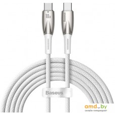 Кабель Baseus Glimmer Series Fast Charging Data Cable USB Type-C - Type-C 100W CADH000702 (1 м, белый)