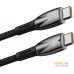 Кабель Baseus Glimmer Series Fast Charging Data Cable USB Type-C - Type-C 100W CADH000801 (2 м, черный). Фото №2