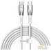 Кабель Baseus Glimmer Series Fast Charging Data Cable USB Type-C - Type-C 100W CADH000802 (2 м, белый). Фото №1