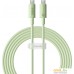 Кабель Baseus Habitat Series Fast Charging Cable 100W USB Type-C - USB Type-C (2 м, зеленый). Фото №10