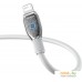 Кабель Baseus Pudding Series Fast Charging Cable 2.4A USB Type-A - Lightning (1.2 м, белый). Фото №15
