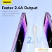 Кабель Baseus Pudding Series Fast Charging Cable 2.4A USB Type-A - Lightning (1.2 м, белый). Фото №7