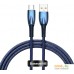 Кабель Baseus Glimmer Series Fast Charging Data Cable USB Type-A - Type-C 100W CADH000403 (1 м, синий). Фото №1