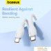 Кабель Baseus Pudding Series Fast Charging Cable 100W USB Type-C - USB Type-C (1.2 м, белый). Фото №3