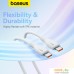 Кабель Baseus Pudding Series Fast Charging Cable 100W USB Type-C - USB Type-C (1.2 м, белый). Фото №4