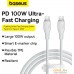 Кабель Baseus Pudding Series Fast Charging Cable 100W USB Type-C - USB Type-C (1.2 м, белый). Фото №7