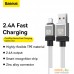 Кабель Baseus CoolPlay Series Fast Charging Data Cable 2.4A USB Type-A - Lightning (2 м, белый). Фото №12