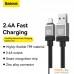 Кабель Baseus CoolPlay Series Fast Charging Data Cable 2.4A USB Type-A - Lightning (2 м, черный). Фото №7