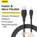 Кабель Baseus Pudding Series Fast Charging Cable 2.4A USB Type-A - Lightning (1.2 м, черный). Фото №2