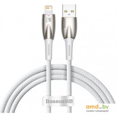 Кабель Baseus Glimmer Series Fast Charging Data Cable USB Type-A - Lightning 2.4A CADH000202 (1 м, белый)