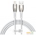 Кабель Baseus Glimmer Series Fast Charging Data Cable USB Type-A - Lightning 2.4A CADH000202 (1 м, белый). Фото №1