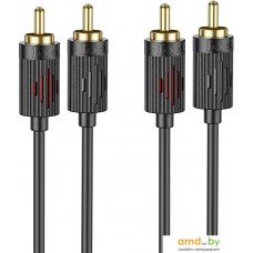 Кабель Hoco UPA29 2 RCA - 2 RCA (1.5 м, черный)