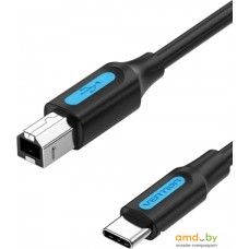 Кабель Vention CQUBH USB Type-B - USB Type-C (2 м, черный)