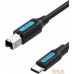 Кабель Vention CQUBH USB Type-B - USB Type-C (2 м, черный). Фото №1