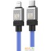 Кабель Baseus CoolPlay Series USB Type-C - Lightning (2 м, голубой). Фото №14