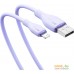 Кабель Baseus Pudding Series Fast Charging Cable 2.4A USB Type-A - Lightning (1.2 м, фиолетовый). Фото №10