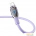 Кабель Baseus Pudding Series Fast Charging Cable 2.4A USB Type-A - Lightning (1.2 м, фиолетовый). Фото №15