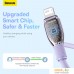 Кабель Baseus Pudding Series Fast Charging Cable 2.4A USB Type-A - Lightning (1.2 м, фиолетовый). Фото №4