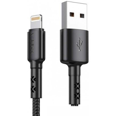 

Кабель Vipfan X02 USB Type-A - Lightning (1.8 м, черный), X02 USB Type-A - Lightning (1.8 м, черный)