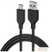 Кабель Genius ACC-A2CC-3A USB Type-A - USB Type-C (1.5 м, черный). Фото №1