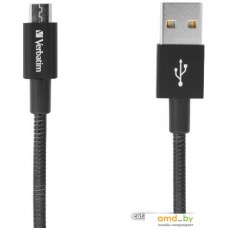 Кабель Verbatim USB-A – micro-USB 1 м (черный) 48863