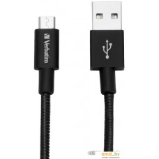 Кабель Verbatim USB-A – micro-USB 30 см (черный) 48866