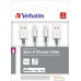 Кабель Verbatim USB-Lightning 1 м + 1 м (серебристый) 48872. Фото №2