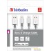 Кабель Verbatim USB-Lightning 1 м + 30 см (серебристый) 48873. Фото №2