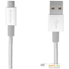 Кабель Verbatim USB-A – micro-USB 1 м (серебристый) 48862