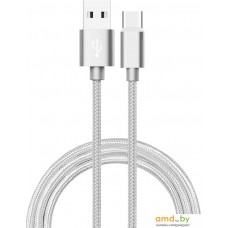 Кабель Atom USB Type-C 3.1 - USB Type-A 3.0 (1 м, серебристый)